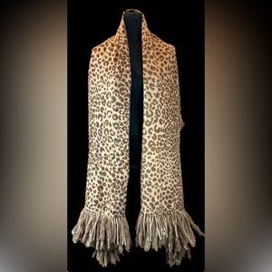 Leopard Print Scarf Cashmere